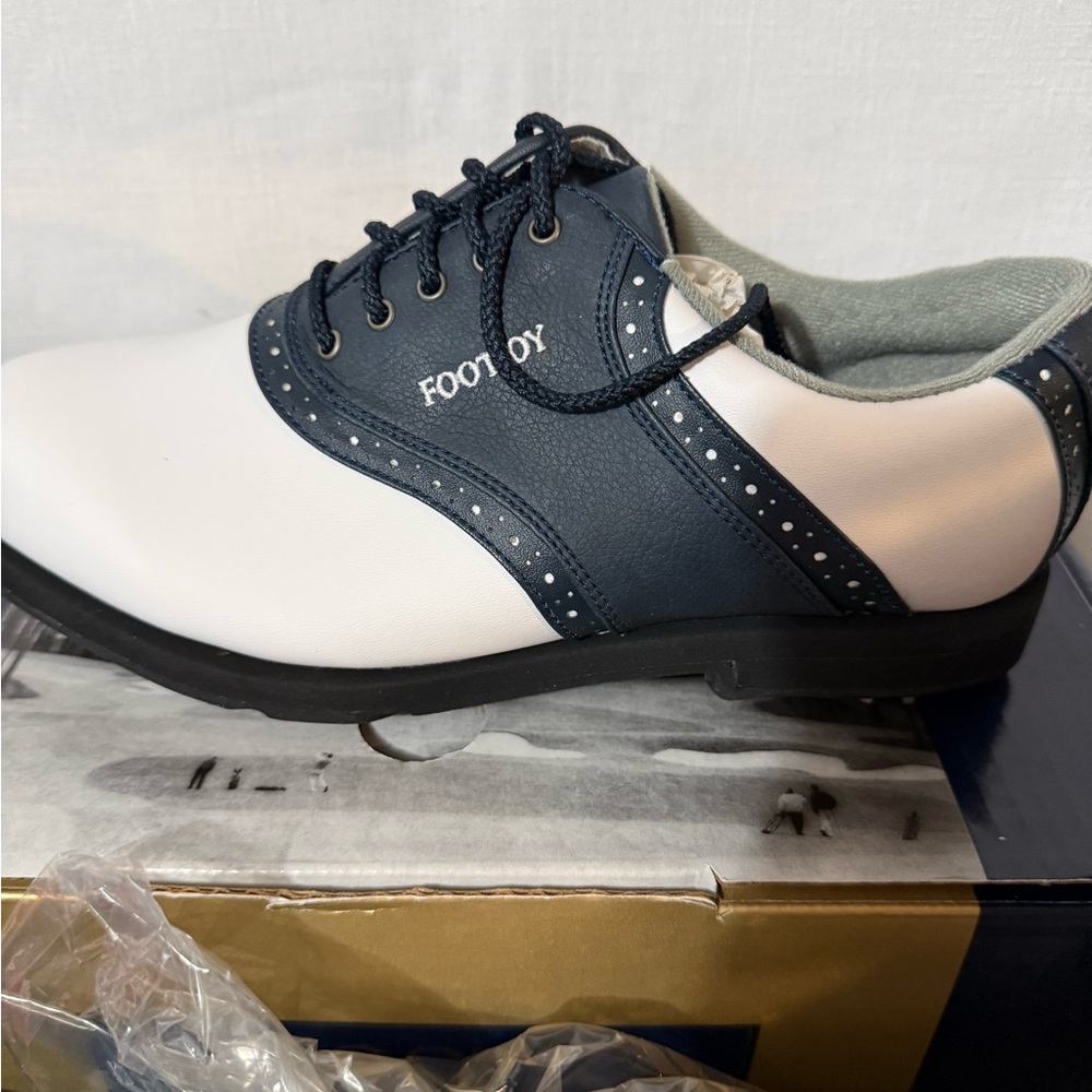 FootJoy womans Navy and White Oxfords
